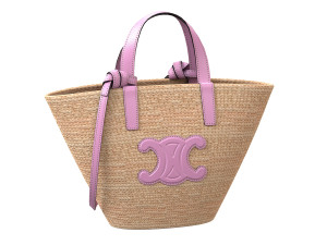 Triomphe Classic Pannier Basket Bag in Raffia 3D Model