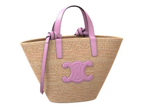 Triomphe Classic Pannier Basket Bag in Raffia 3D Model