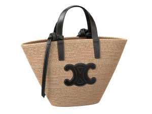 Triomphe Classic Pannier Basket Bag in Raffia 3D Model