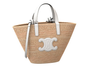 Triomphe Classic Pannier Basket Bag in Raffia 3D Model
