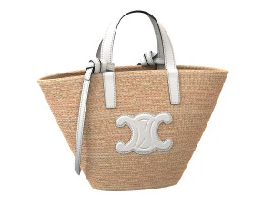 Triomphe Classic Pannier Basket Bag in Raffia 3D Model