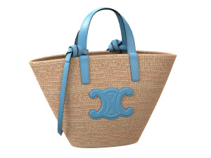 Triomphe Classic Pannier Basket Bag in Raffia 3D Model