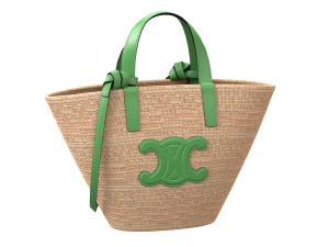 Triomphe Classic Pannier Basket Bag in Raffia 3D Model