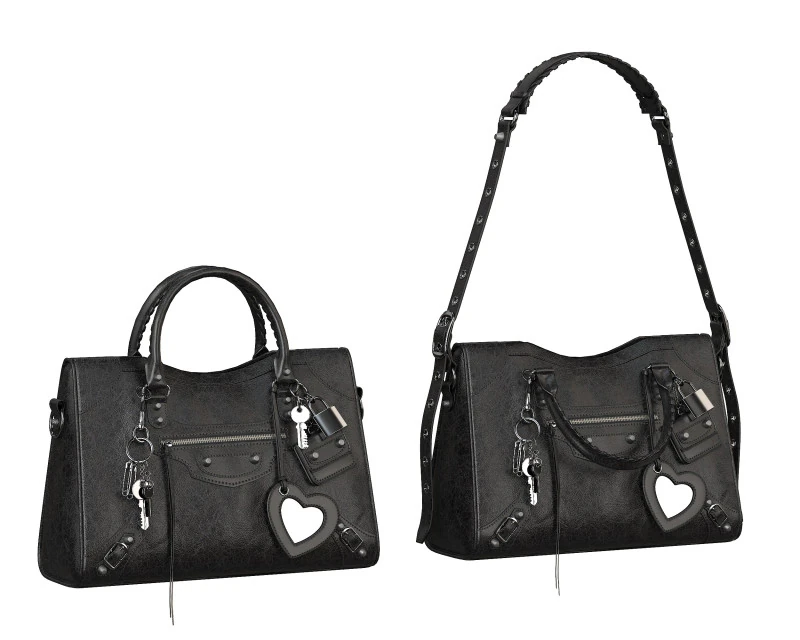 Середня сумка Le City Black 3D Модель .c4d .max .obj .3ds .fbx .stl .blend 