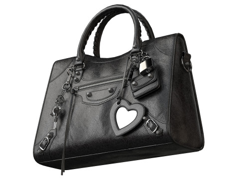 Le City Medium Bag Black Modello 3D