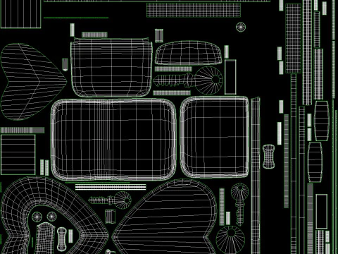 Середня сумка Le City Black 3D Модель