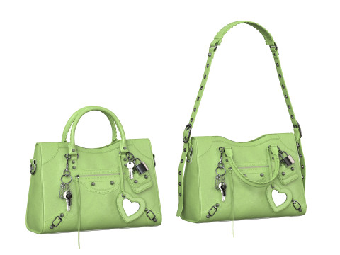 Le City Medium Bag Green Model 3D
