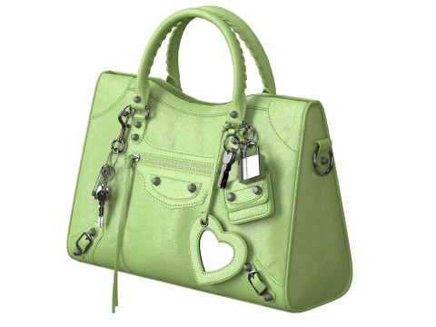 Le City Medium Bag Green 3D-Modell