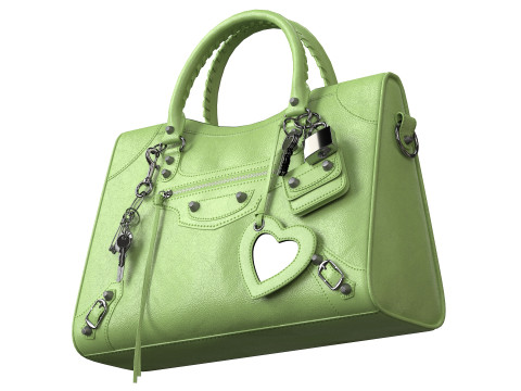 Le City Medium Bag Green 3D-Modell