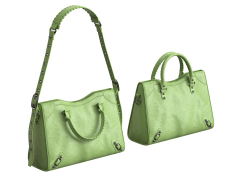 Le City Medium Bag Green 3D-Modell