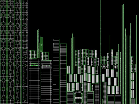 Le City Medium Bag Green 3D-Modell