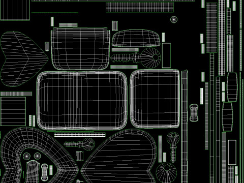 Le City Medium Bag Green 3D-Modell