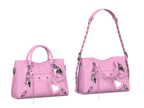 Le City Medium Bag Pink 3Dモデル