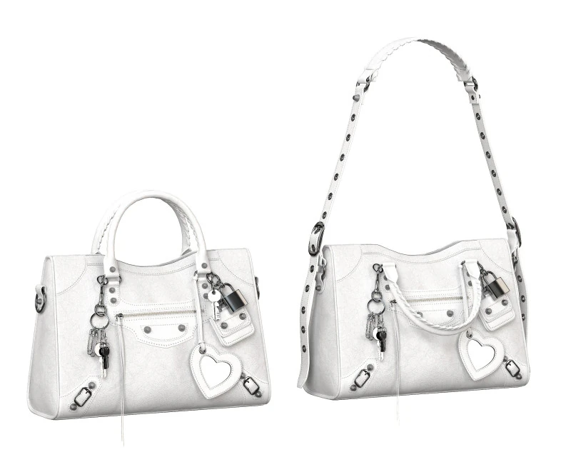 Le City Medium Bag White 3D Model .c4d .max .obj .3ds .fbx .stl .blend