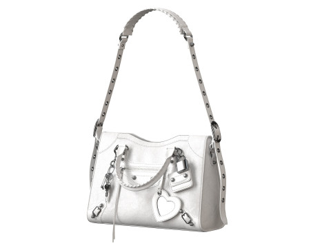Le City Medium Bag White Modello 3D