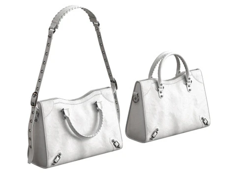 Le City Medium Bag White 3D Model