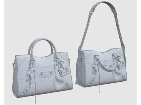 Le City Medium Bag White 3D Model