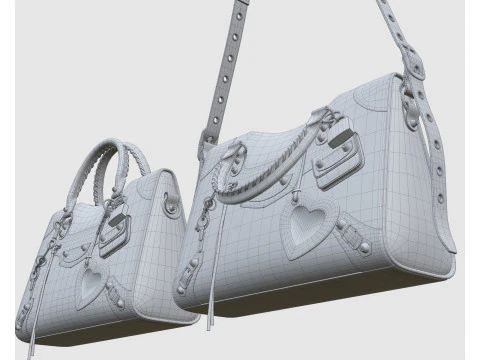 Le City Medium Bag White 3D Model