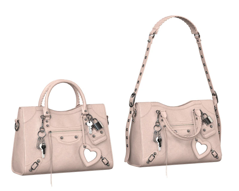 Le City Medium Bag Cream 3D Model .c4d .max .obj .3ds .fbx .stl .blend 