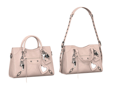 Le City Medium Bag Cream 3D Model
