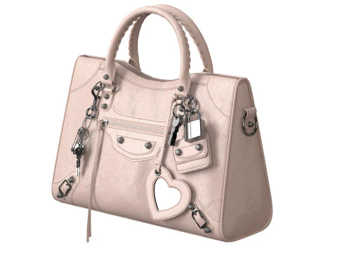 Le City Medium Bag Cream 3D Model