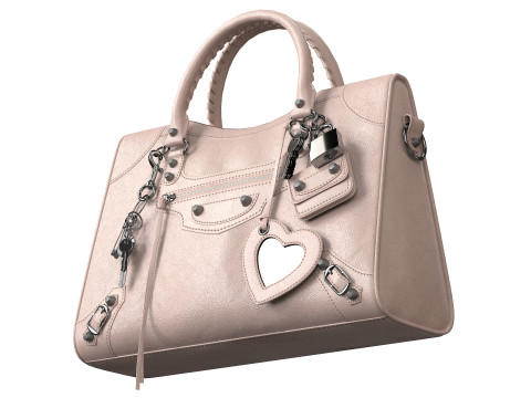 Le City Medium Bag Cream 3D Модель