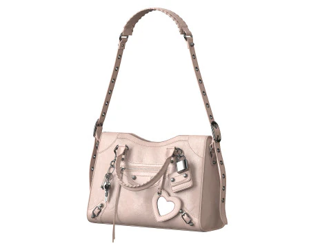 Le City Medium Bag Cream 3D Model