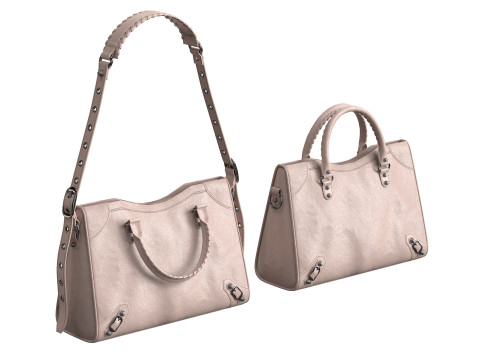 Le City Medium Bag Cream 3D Модель