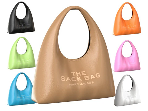 색 토트백 3D 모델