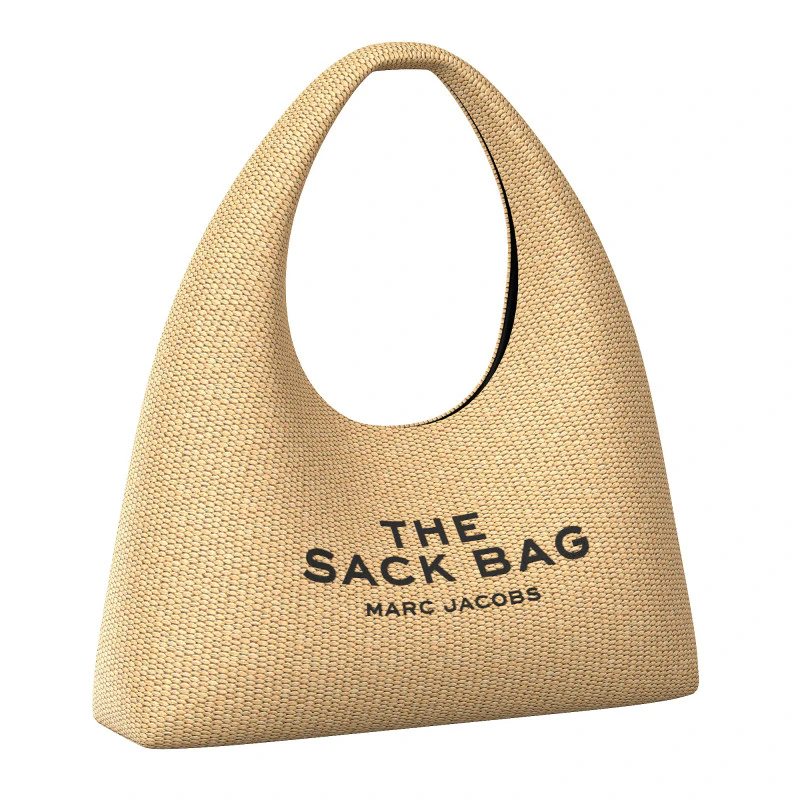 Sack Tote Raffia Bag 3D Model .c4d .max .obj .3ds .fbx .stl .blend 