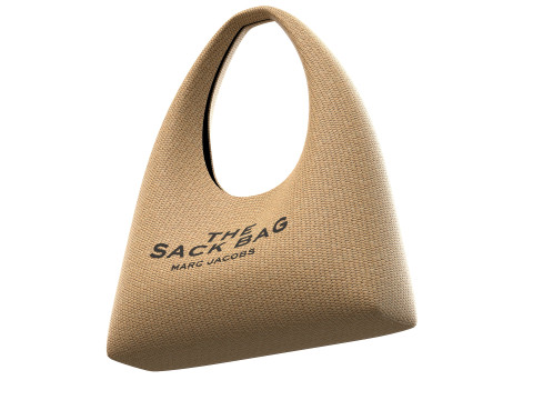 Sack Tote Raffia Bag 3D Model