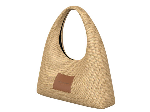 Sack Tote Raffia Bag 3D Model