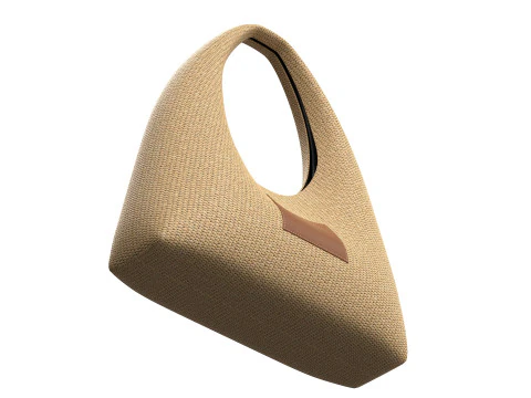 Sack Tote Raffia Bag 3D Model
