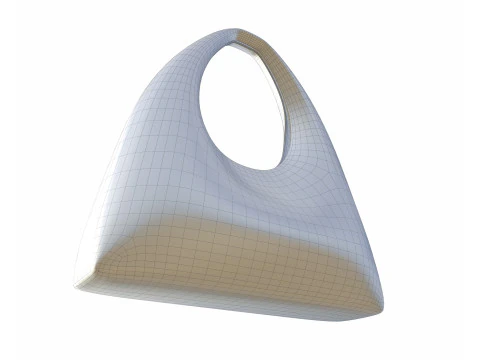 Sack Tote Raffia Bag 3D Model