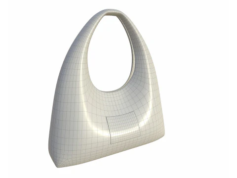Sack Tote Raffia Bag 3D Model
