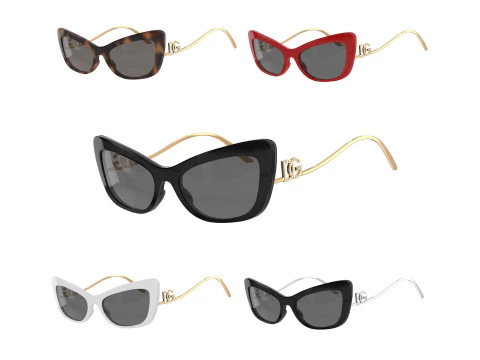 DG 크리스탈 선글라스 3D 모델