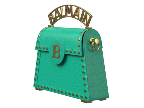 B-Buzz Dynasty Small Bag Green Crocodile 3D Модель
