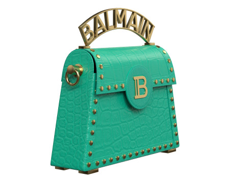 B-Buzz Dynasty Small Bag Green Crocodile 3D Модель