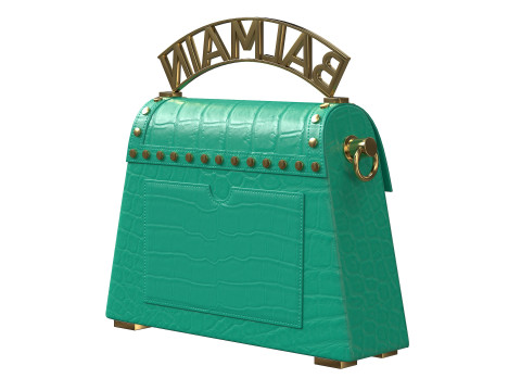 B-Buzz Dynasty Small Bag Green Crocodile 3D Модель