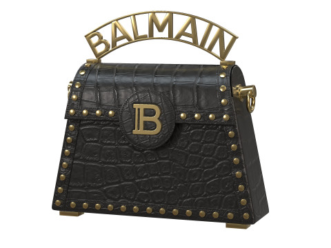 B-Buzz Dynasty Small Bag Black Crocodile Model 3D