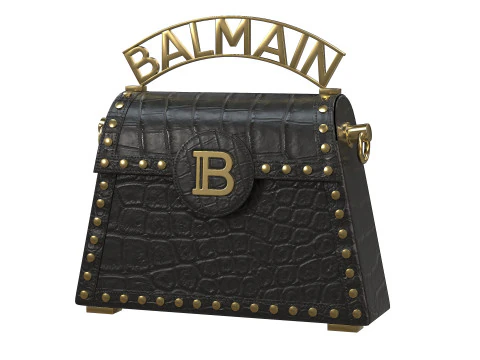 B-Buzz 다이너스티 스몰 백 블랙 크로커다일 3D 모델