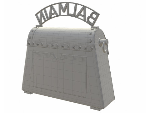 B-Buzz Dynasty Small Bag Black Crocodile Model 3D