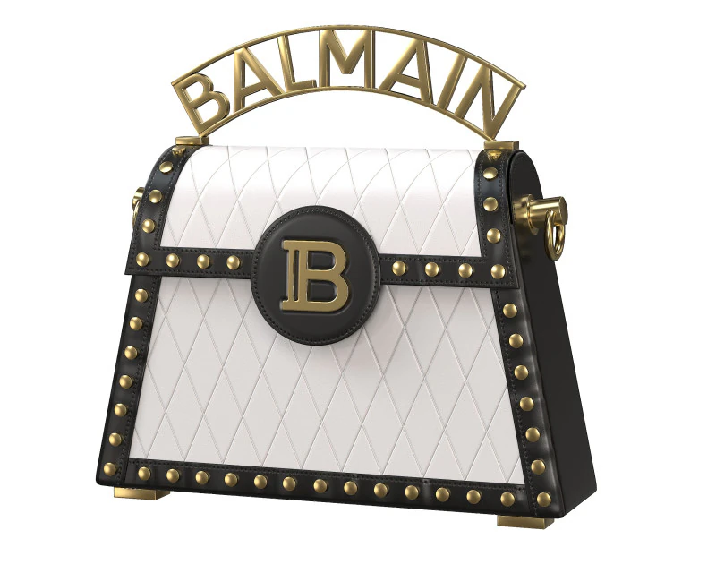 B-Buzz Dynasty Small Bag BlackWhite 3D Model .c4d .max .obj .3ds .fbx .stl .blend 