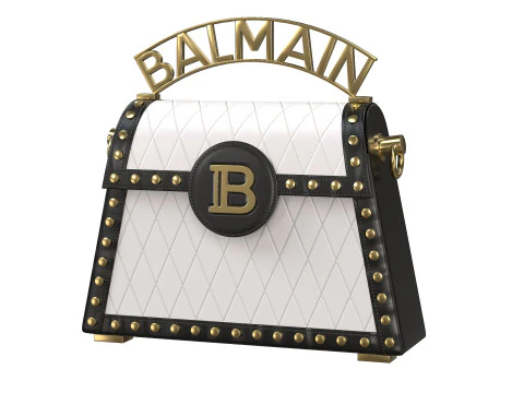 B-Buzz 다이너스티 스몰 백 블랙화이트 3D 모델