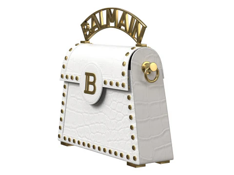 B-Buzz Dynasty Small Bag White Crocodile 3D Model