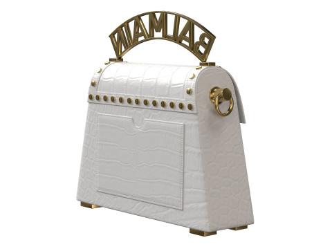 B-Buzz Dynasty Small Bag White Crocodile 3D 模型