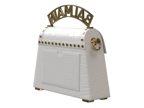 B-Buzz Dynasty Small Bag White Crocodile 3D Model
