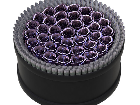 Rose Gift Box with Dollars 3Dモデル