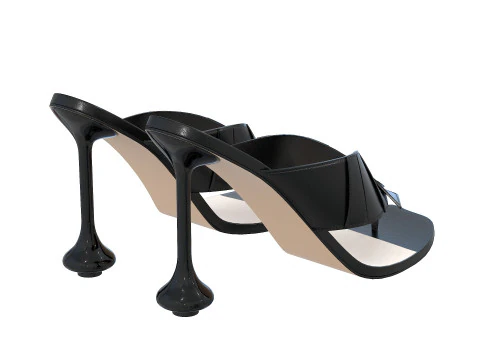 Heel Sandal in Lambskin 3D Model