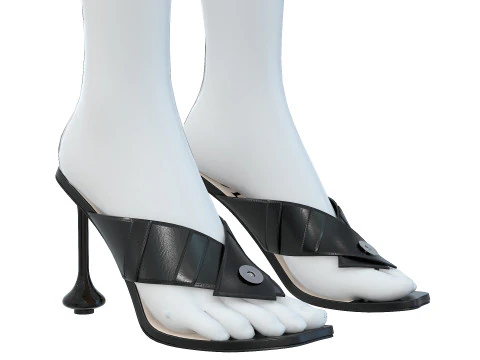 Heel Sandal in Lambskin 3D Model
